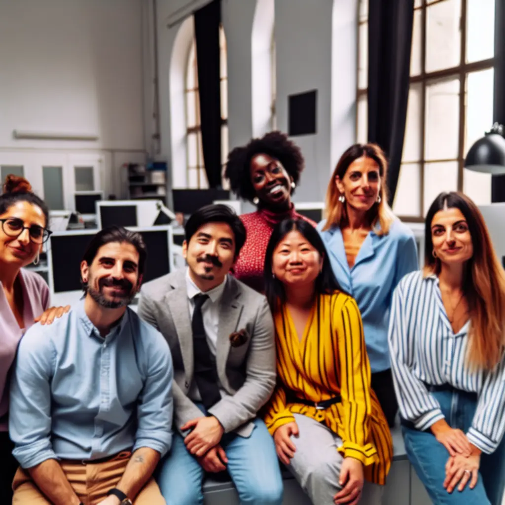 Budapest Photo Lab fotós- és kreatív csapata együtt a stúdióban, professzionális felszereléssel