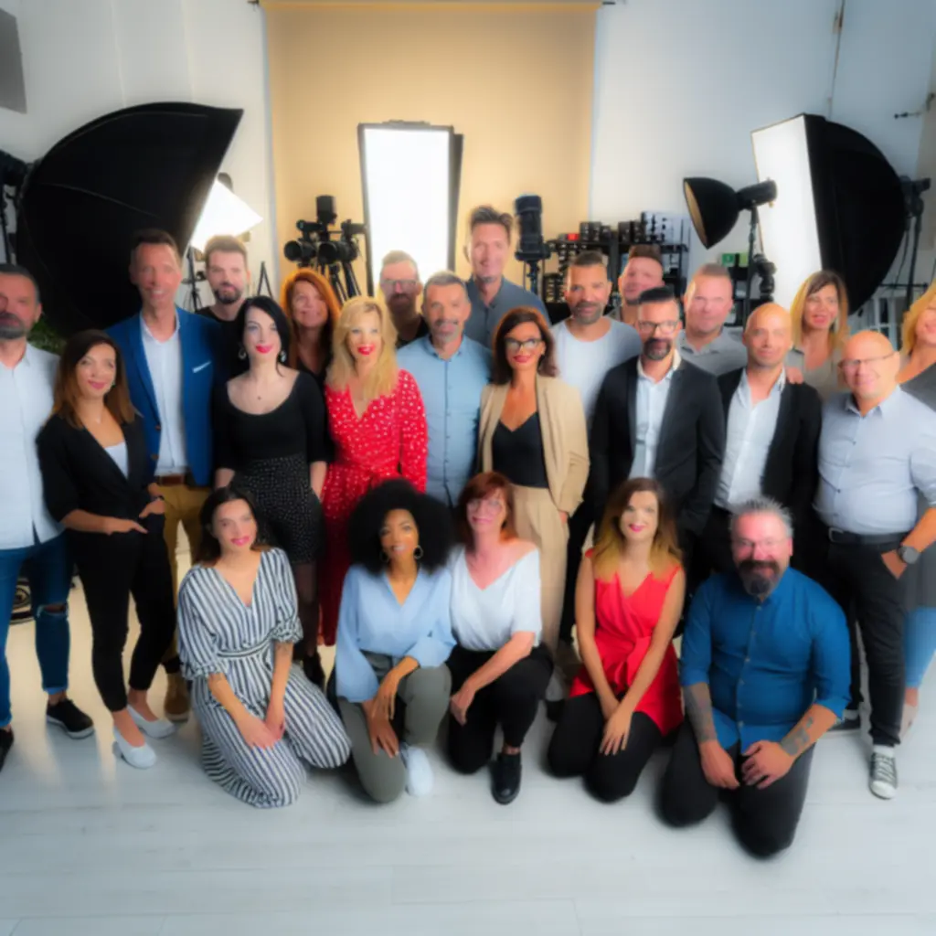 A Budapest Photo Lab teljes csapata a stúdóban csoportképen